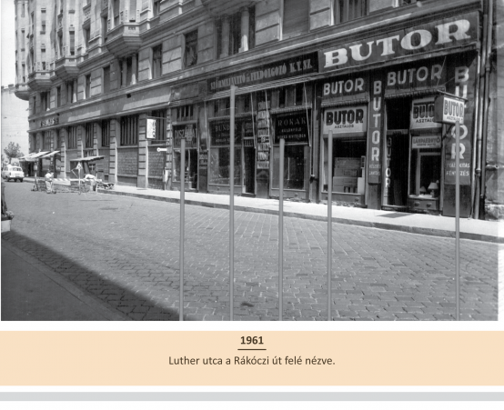 Luther utca a Rákóczi út felé nézve.